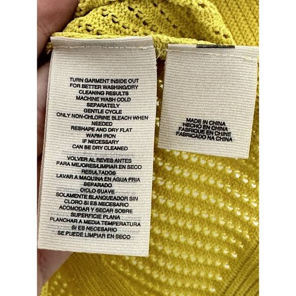 Rachel Zoe Women’s Crochet Yellow Knit Skirt Set 2-Piece Size Small - Picture 5 of 10